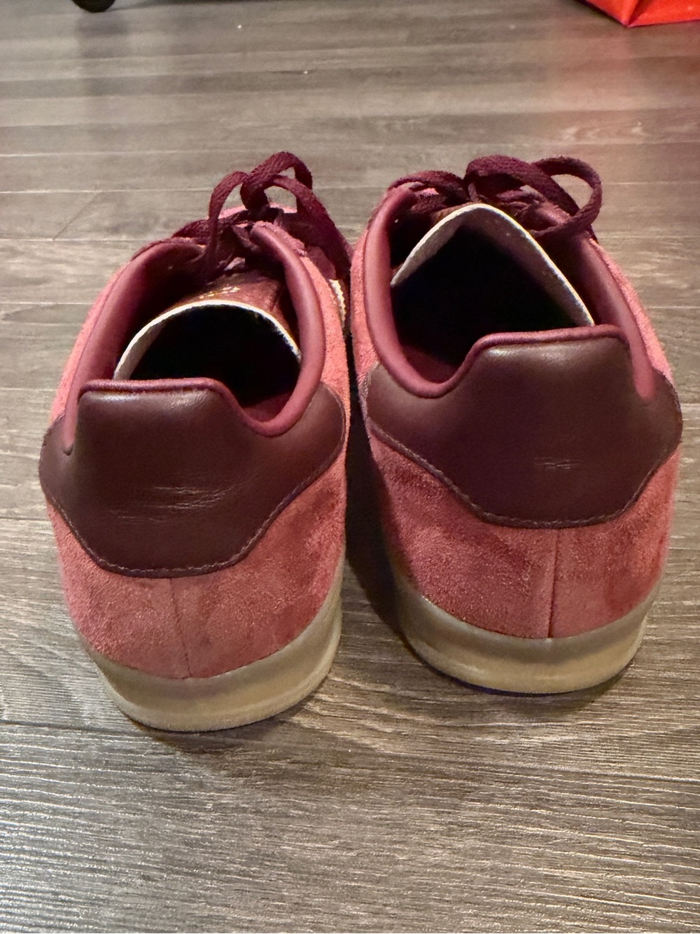 Adidas Gazelle Indoor Shadow Red Sneakers Sz 10 - Picture 6 of 9